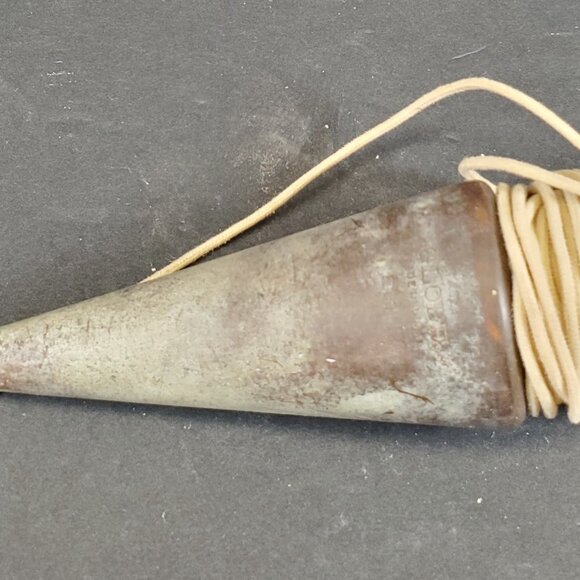 Vintage Dietzgen Brass Plumb Bob 5724S-18 Ounce Tool with Original Box & Steel P - Picture 10 of 13